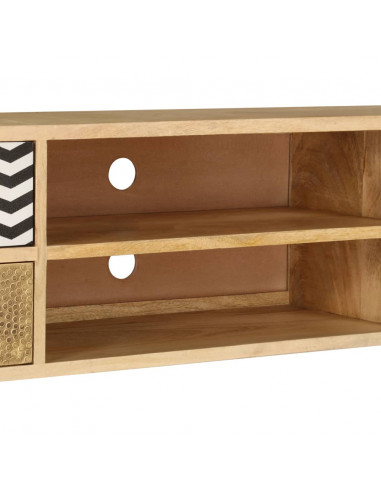 Mobile Porta TV 120x30x40 cm Legno Massello di Mango