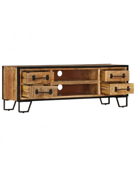 Mobile Porta TV con Cassetti 120x30x40 cm Massello di Mango
