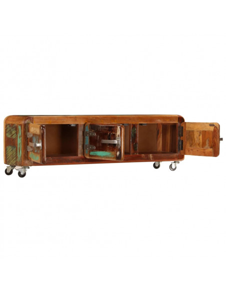 Mobile Porta TV 120x30x37 cm in Legno Massello di Recupero