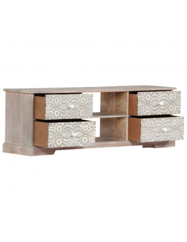 Mobile Porta TV 120x30x40 cm in Legno Massello di Acacia