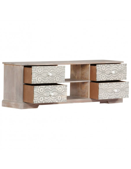 Mobile Porta TV 120x30x40 cm in Legno Massello di Acacia