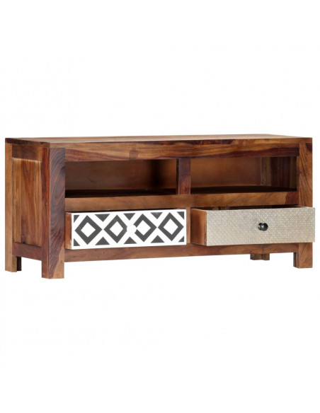 Mobile Porta TV 90x30x40 cm in Legno Massello di Sheesham
