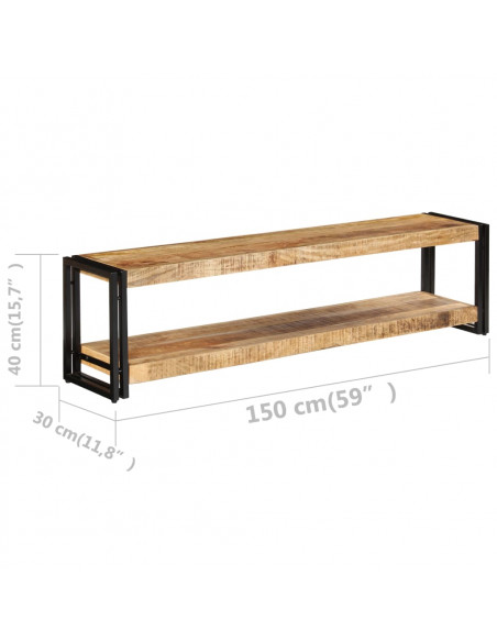 Mobile Porta TV 150x30x40 cm Legno Massello di Mango