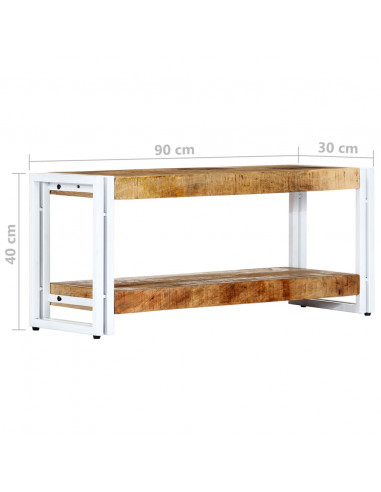 Mobile Porta TV 90x30x40 cm in Legno Massello di Mango