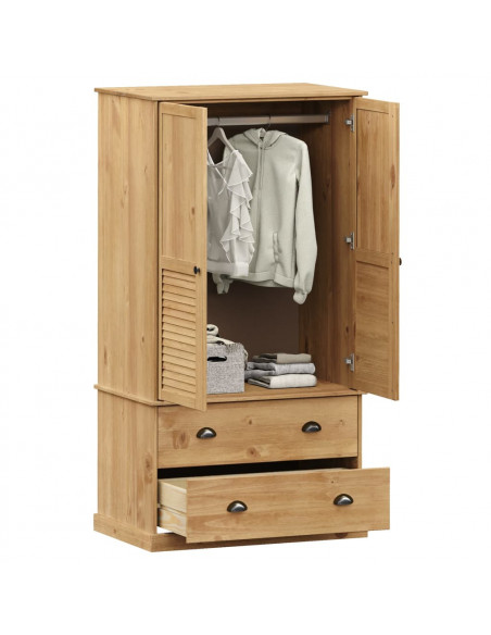 Armadio VIGO 90x55x176 cm in Legno Massello di Pino
