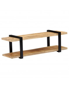 Mobile Porta TV 130x40x40 cm in Legno Massello di Mango 2