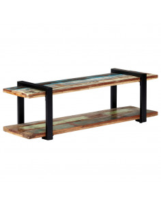 Mobile Porta TV 130x40x40 cm in Legno Massello di Recupero 2