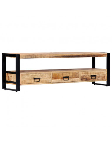 Mobile Porta TV 150x30x45 cm in Legno Massello di Mango