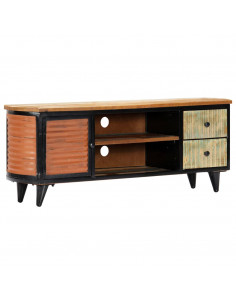 Mobile Porta TV 120x30x45 cm in Legno Massello di Recupero 2