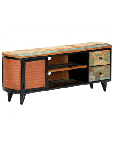 Mobile Porta TV 120x30x45 cm in Legno Massello di Recupero