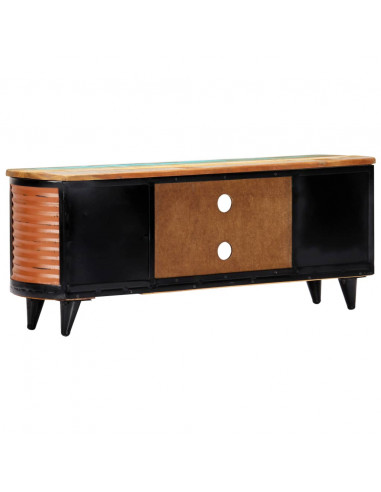 Mobile Porta TV 120x30x45 cm in Legno Massello di Recupero