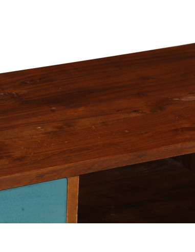 Mobile Porta TV 3 Cassetti 110x35x50cm Legno Massello di Acacia