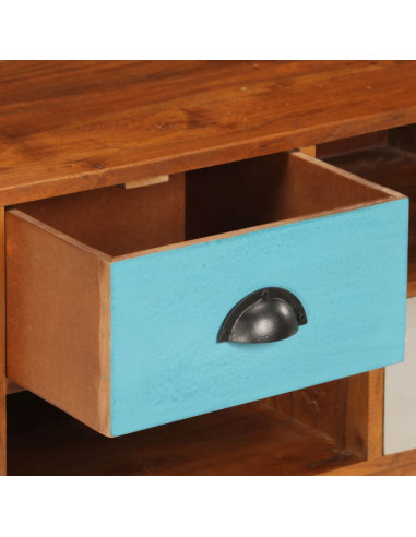 Mobile Porta TV 3 Cassetti 110x35x50cm Legno Massello di Acacia