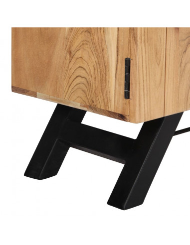 Mobile Porta TV 140x30x45 cm in Legno Massello di Acacia