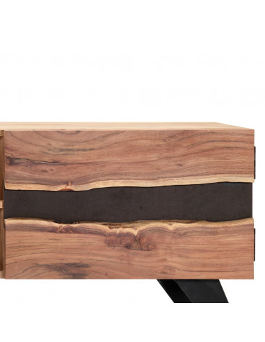 Mobile Porta TV 140x30x45 cm in Legno Massello di Acacia