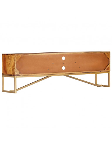 Mobile Porta TV 140x30x45 cm in Legno Massello di Sheesham