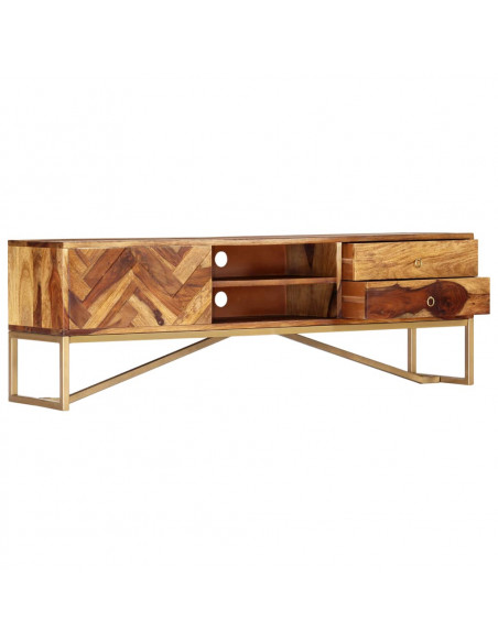 Mobile Porta TV 140x30x45 cm in Legno Massello di Sheesham