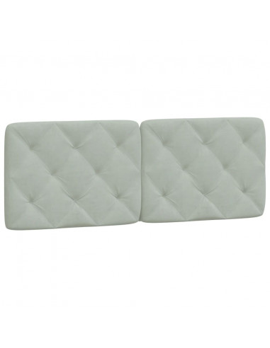 Letto con Materasso Grigio Chiaro 140x200 cm in Velluto