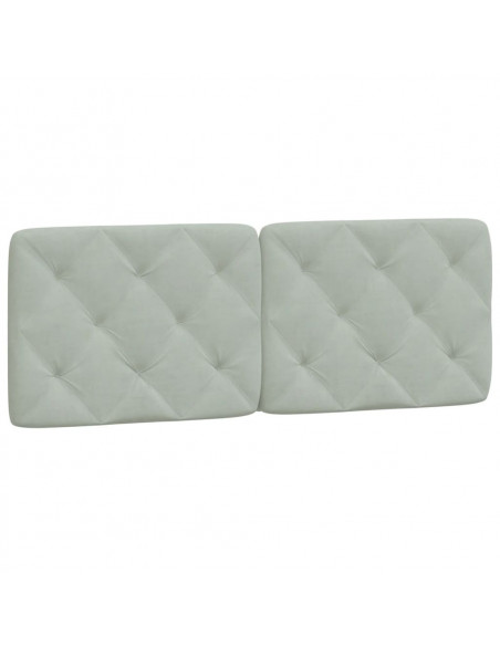 Letto con Materasso Grigio Chiaro 140x200 cm in Velluto