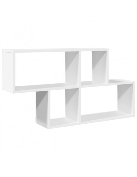Scaffale a Parete Bianco 100x20x53 cm in Legno Multistrato