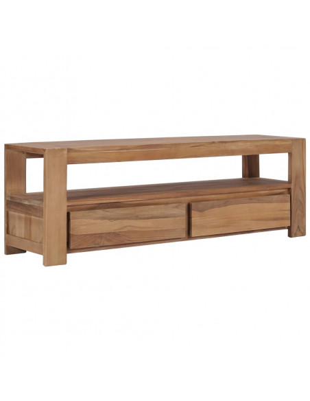 Mobile Porta TV 120x30x40 cm in Legno Massello di Teak