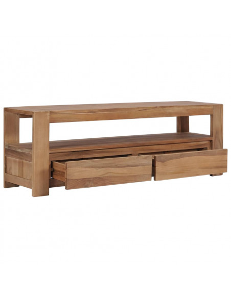 Mobile Porta TV 120x30x40 cm in Legno Massello di Teak