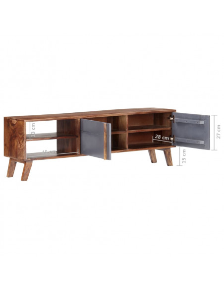 Mobile Porta TV 140x30x45 cm in Legno Massello di Sheesham