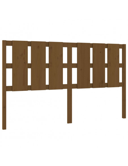 Testiera per Letto Miele 165,5x4x100 cm Legno Massello di Pino