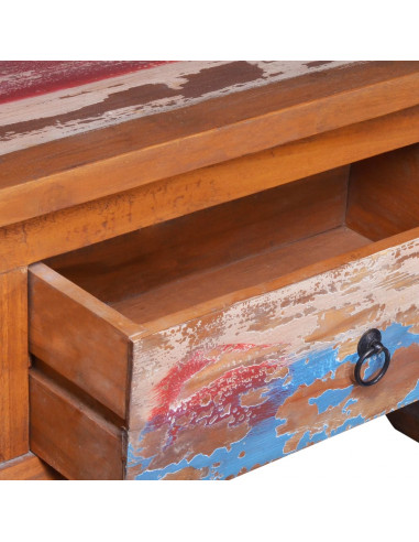 Mobile Porta TV 110x35x40 cm in Legno di Recupero di Teak