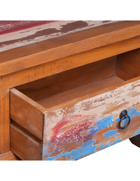 Mobile Porta TV 110x35x40 cm in Legno di Recupero di Teak