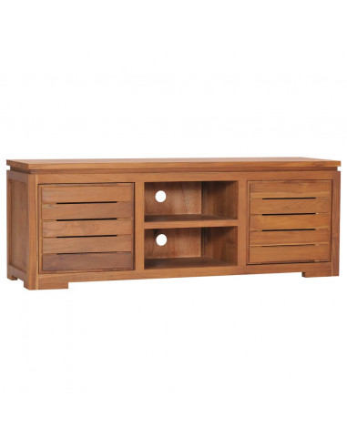 Mobile Porta TV 110x30x40 cm in Legno Massello di Teak