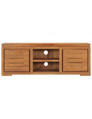 Mobile Porta TV 110x30x40 cm in Legno Massello di Teak