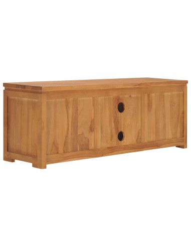 Mobile Porta TV 110x30x40 cm in Legno Massello di Teak
