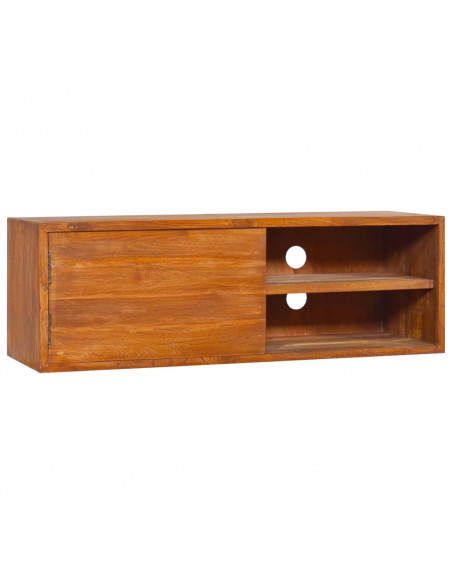 Mobile TV a Parete 90x30x30 cm in Legno Massello di Teak