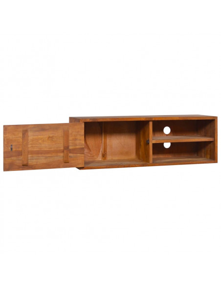 Mobile TV a Parete 90x30x30 cm in Legno Massello di Teak
