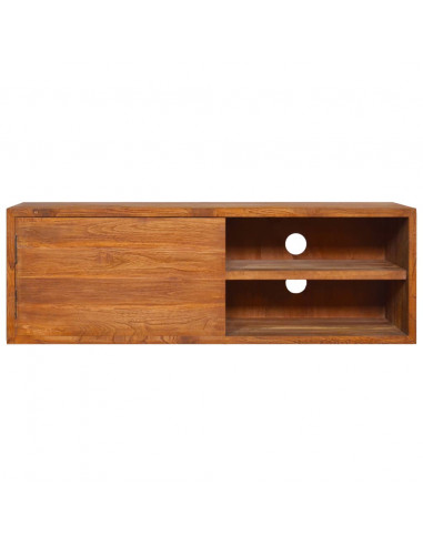 Mobile TV a Parete 90x30x30 cm in Legno Massello di Teak