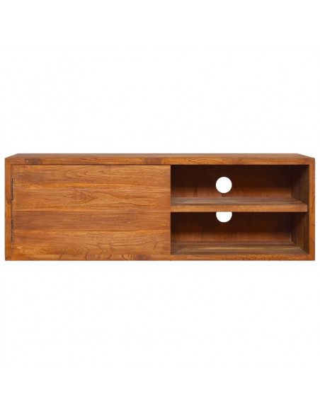 Mobile TV a Parete 90x30x30 cm in Legno Massello di Teak