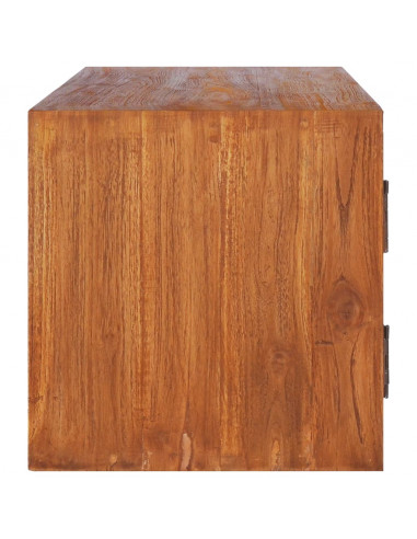 Mobile TV a Parete 90x30x30 cm in Legno Massello di Teak