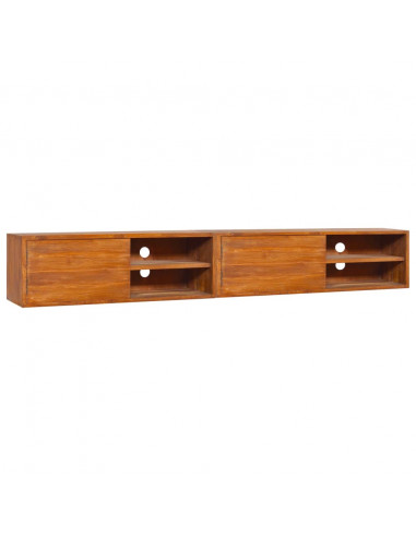 Mobile TV a Parete 180x30x30 cm in Legno Massello di Teak