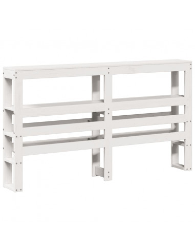 Letto senza Materasso Bianco 135x190 cm Legno Massello di Pino