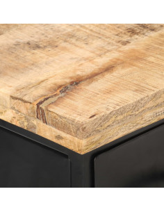 Mobile Porta TV 90x30x41 cm in Legno di Mango Grezzo 2