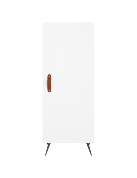 Credenza Bianca 34,5x34x180 cm in Legno Multistrato