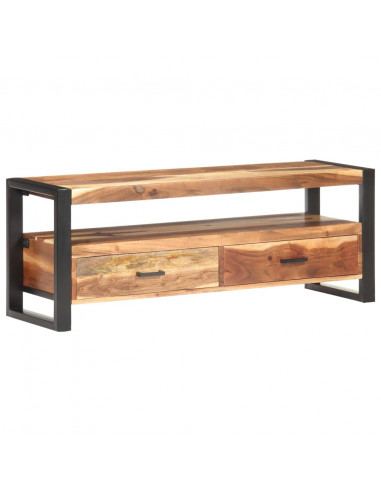 Mobile Porta TV 120x35x45 cm Legno Massello con Finitura Miele