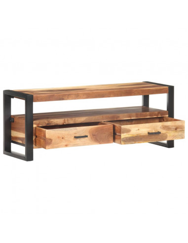 Mobile Porta TV 120x35x45 cm Legno Massello con Finitura Miele