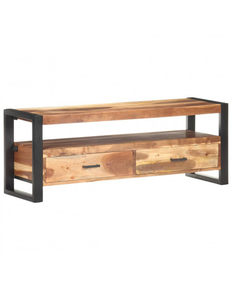 Mobile Porta TV 120x35x45 cm Legno Massello con Finitura Miele