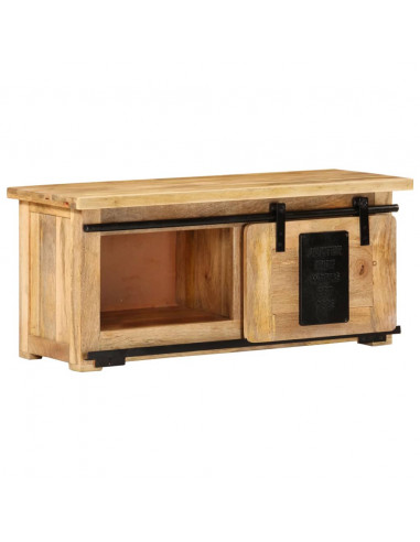 Mobile Porta TV 90x35x40 cm in Legno Massello di Mango