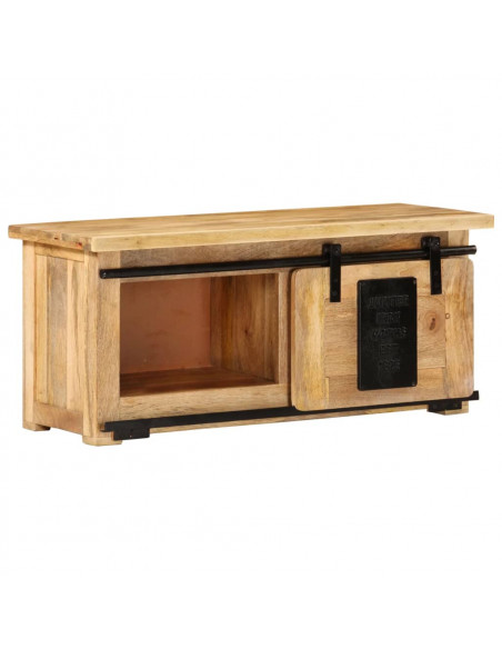 Mobile Porta TV 90x35x40 cm in Legno Massello di Mango