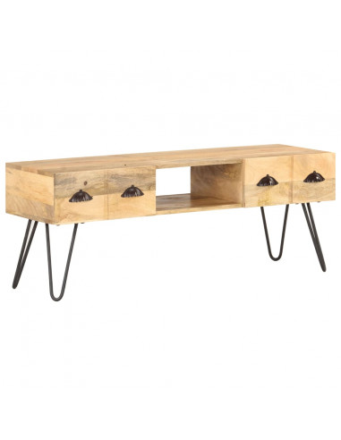 Mobile Porta TV 120x35x45 cm Legno Massello di Mango