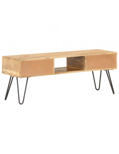 Mobile Porta TV 120x35x45 cm Legno Massello di Mango