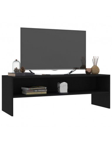 Mobile Porta TV Nero 120x40x40 cm in Legno Multistrato